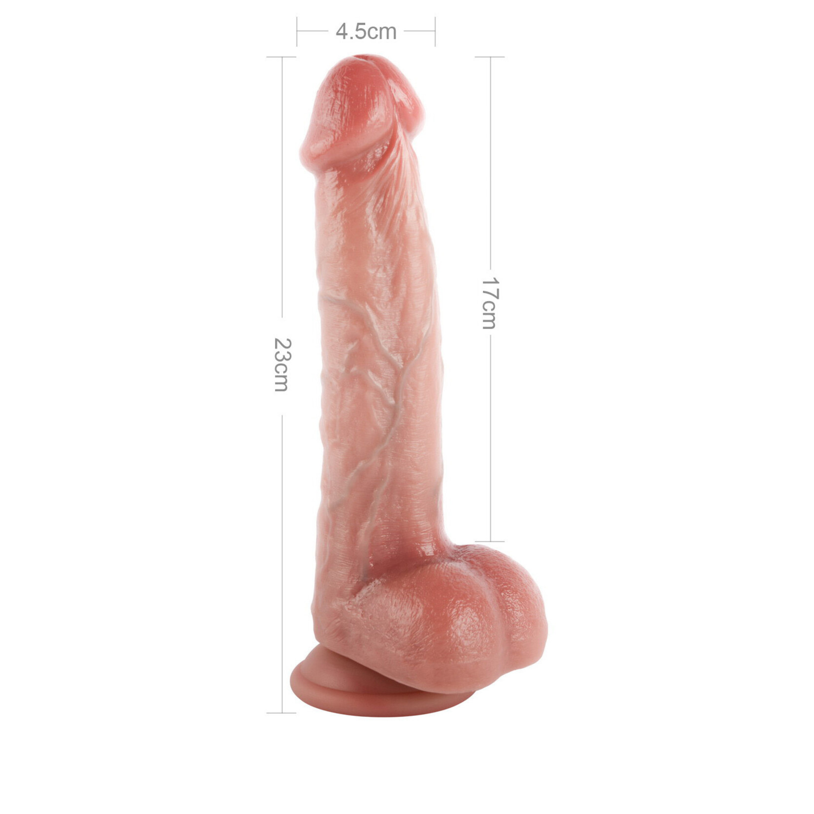 9" DUAL-LAYERED NATURE-FEEL SILICONE DILDO