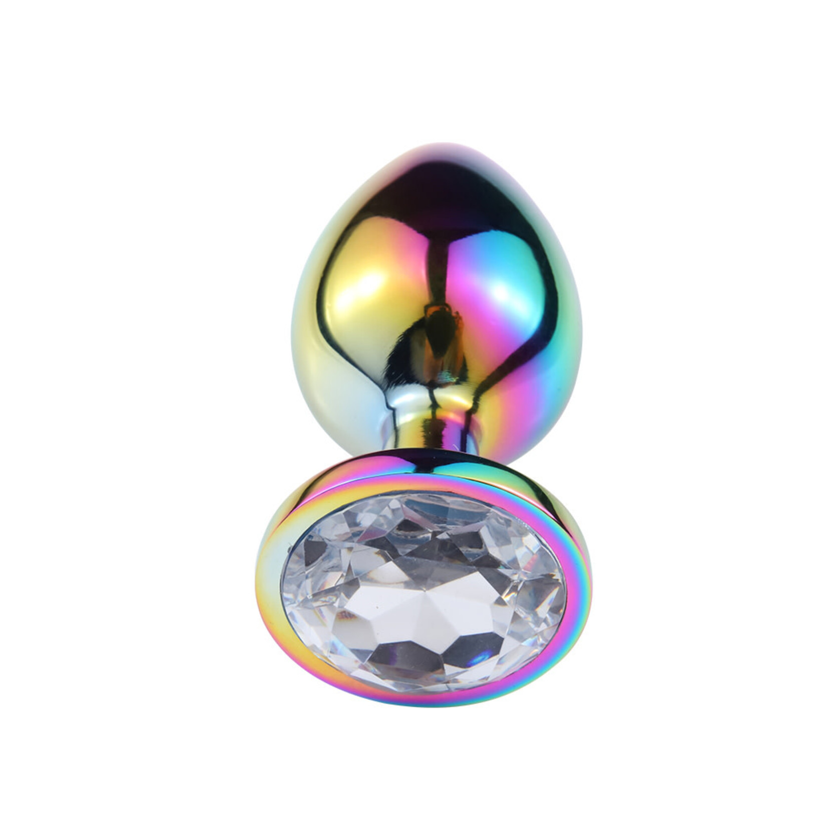 JEWELLED SECRET BUTT PLUG RAINBOW -MEDIUM
