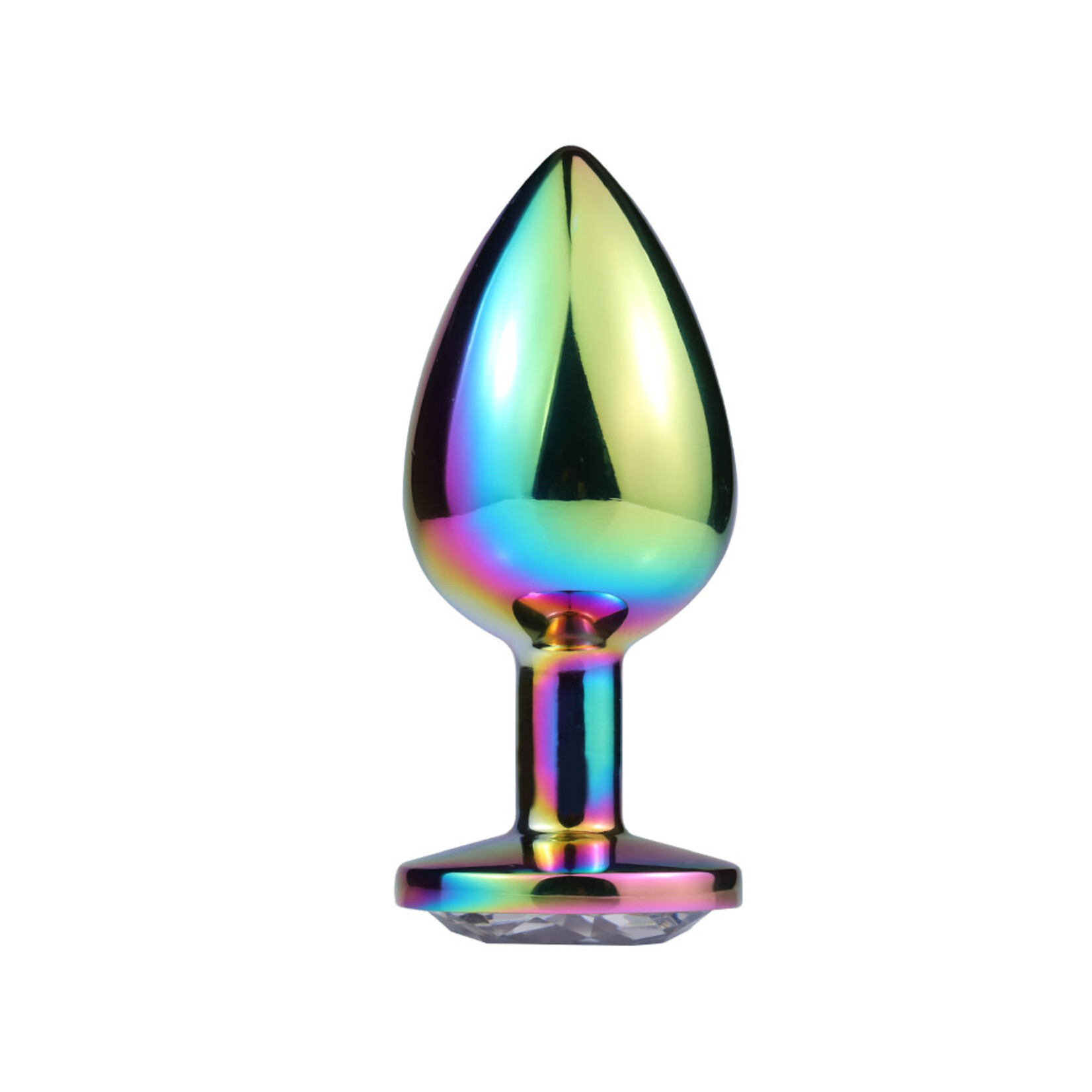 JEWELLED SECRET BUTT PLUG RAINBOW -SMALL
