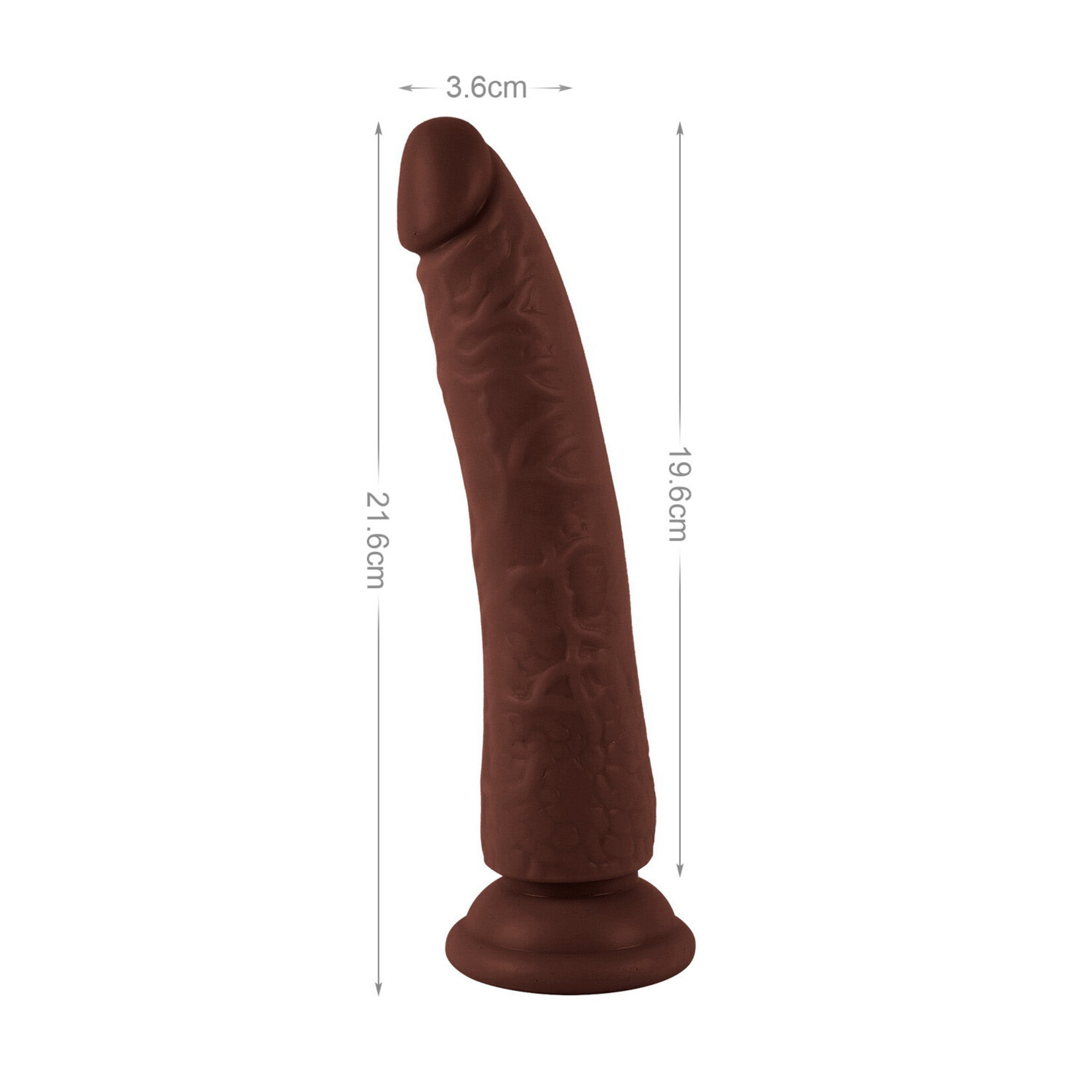 MR. RUDE 8.5" REALISTIC DONG BROWN