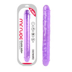 12" MR. RUDE -CRYSTAL JELLIES REALISTIC DOUBLE-ENDED DILDO PURPLE
