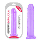 8.5 " MR. RUDE -CRYSTAL JELLIES REALISTIC DILDO PURPLE