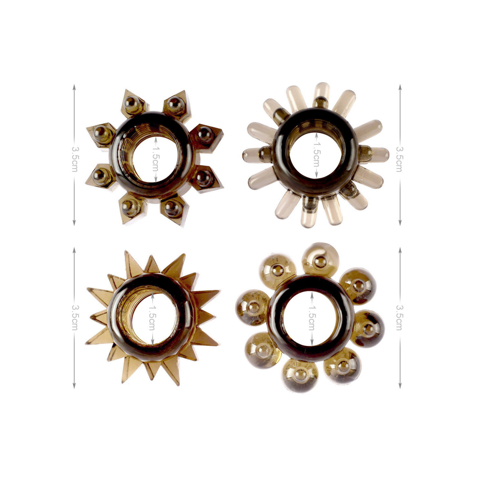 TICKLER COCK RING SET BLACK