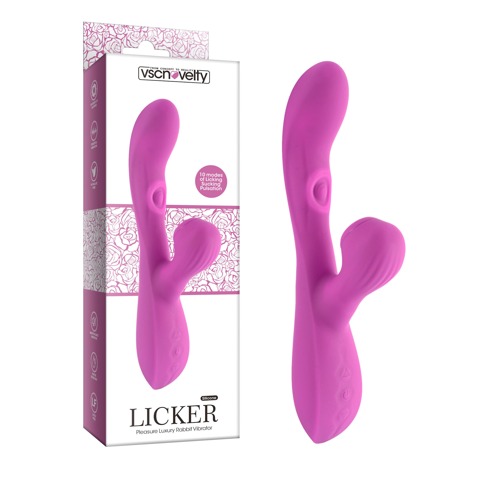 PLEASURE LUXURY RABBIT VIBRATOR - LICKER