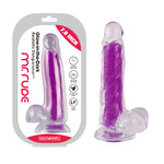 MR. RUDE 7.9"GLOW-IN-THE-DARK DONG PURPLE