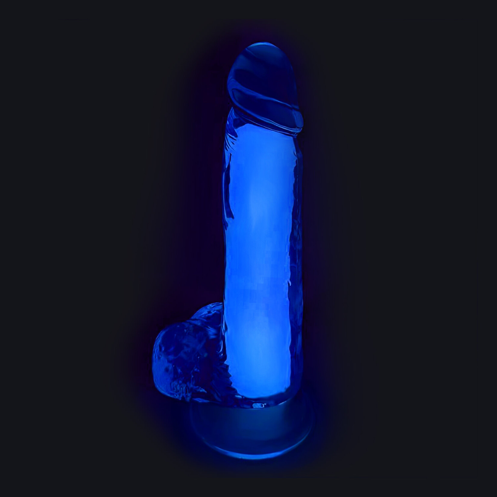 MR. RUDE 7.9"GLOW-IN-THE-DARK DONG PURPLE