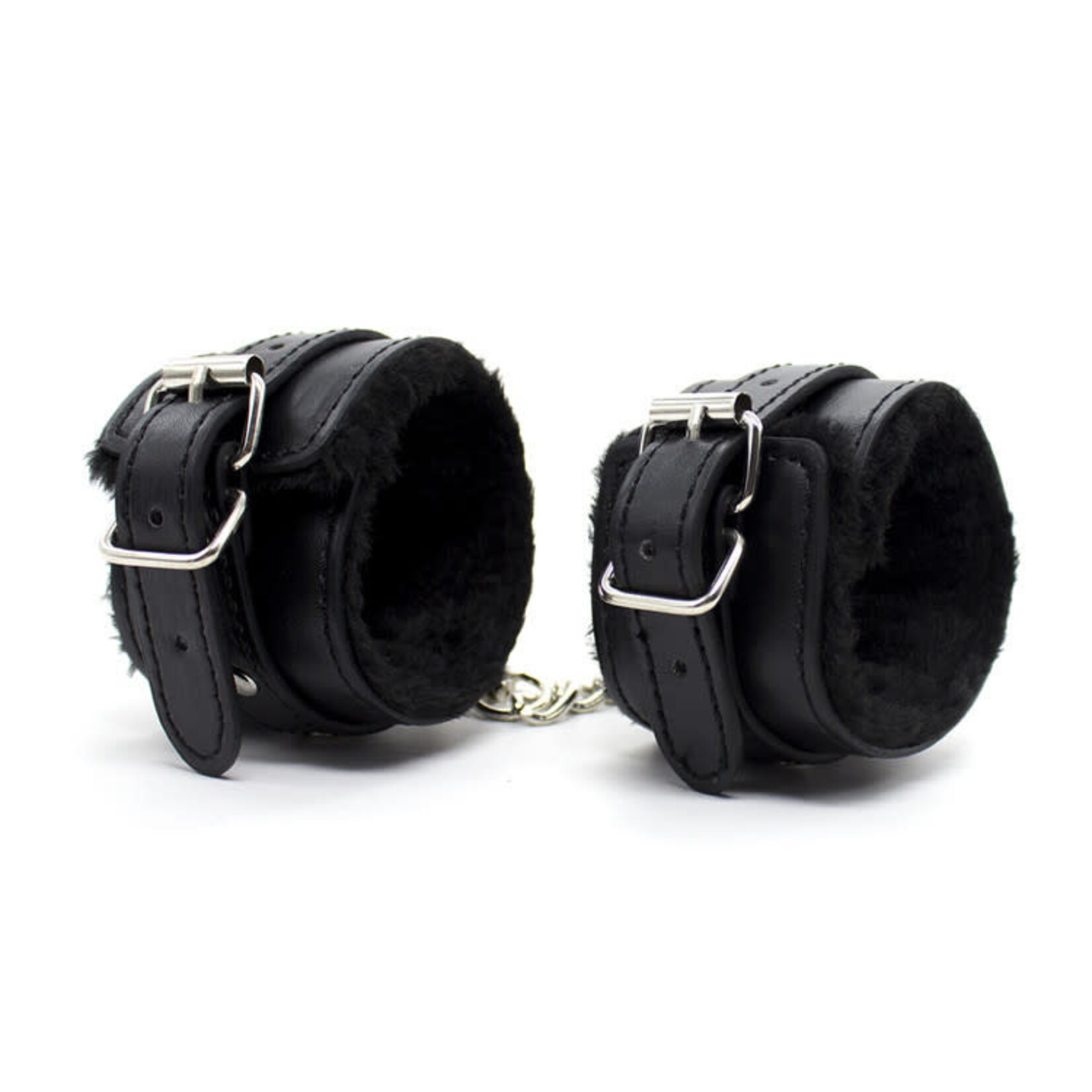 FETISH BOUTIQUE VELVET ANKLE CUFFS BLACK