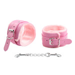FETISH  BOUTIQUE VELVET WRIST CUFFS PINK
