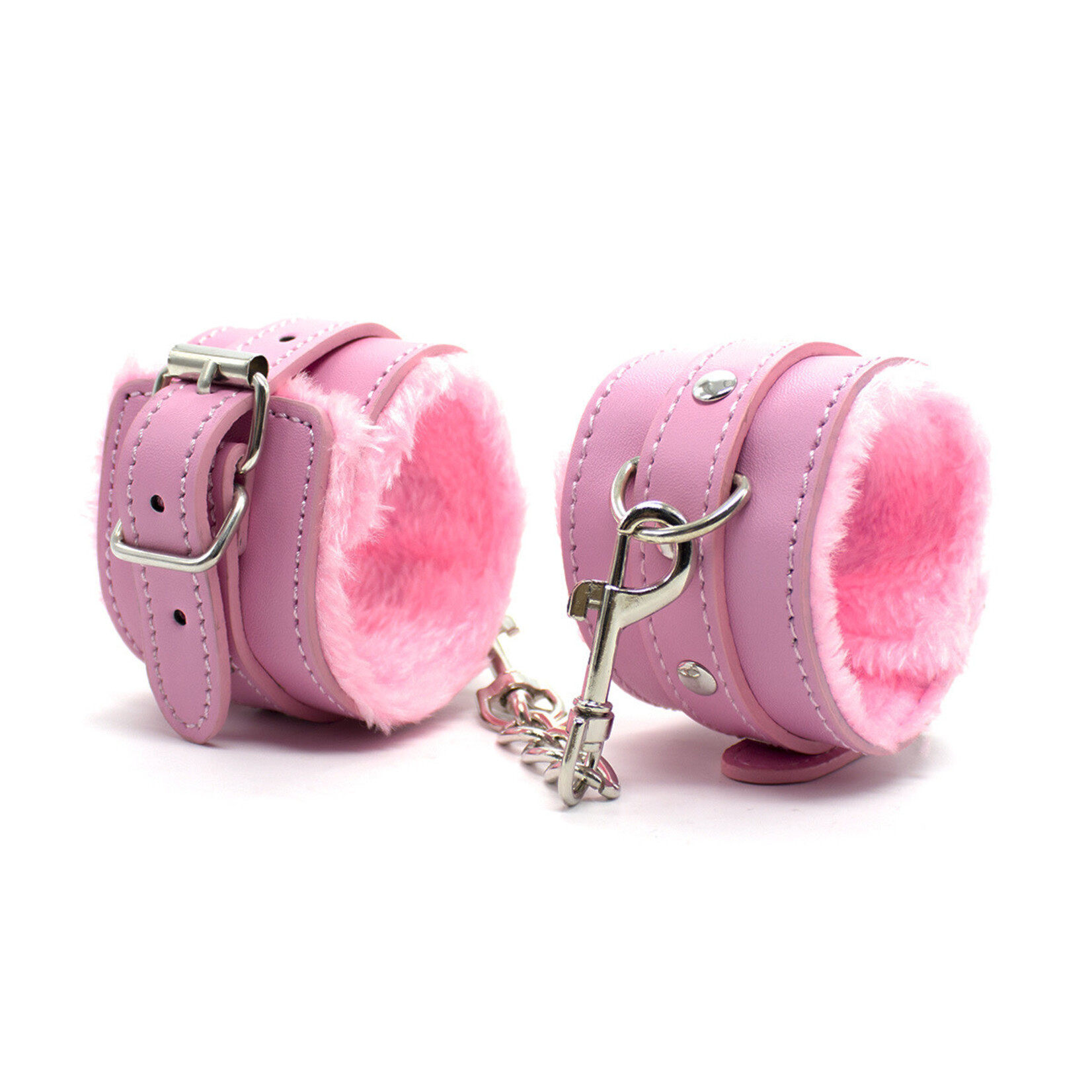 FETISH  BOUTIQUE VELVET WRIST CUFFS PINK
