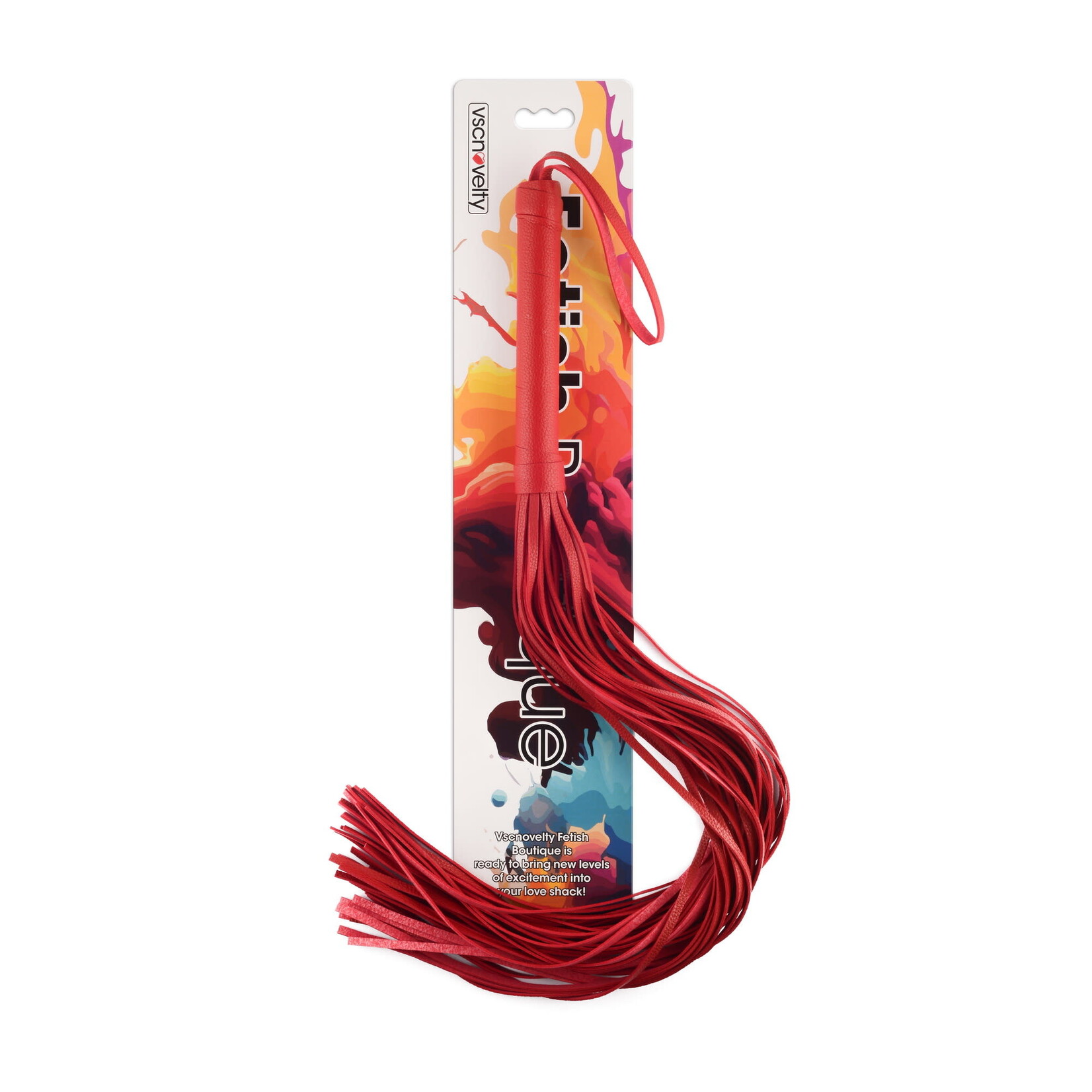 FETISH BOUTIQUE DELUX  EXTRA-LONG FLOGGER RED
