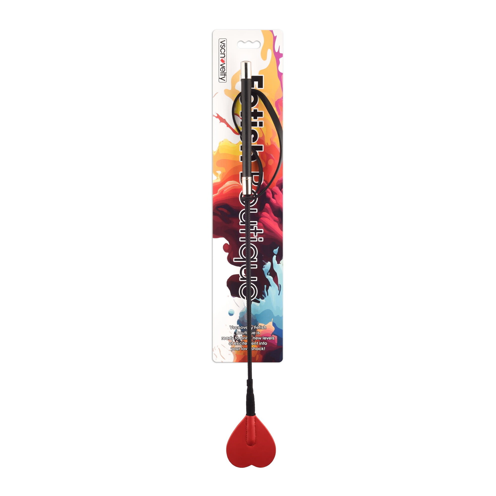 FETISH BOUTIQUE HEART RIDING CROP RED