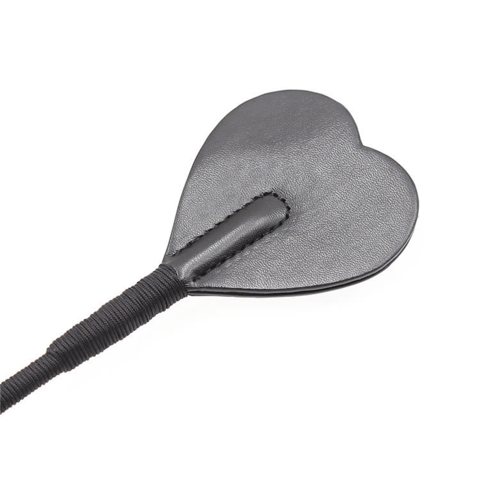 FETISH BOUTIQUE HEART RIDING CROP BLACK