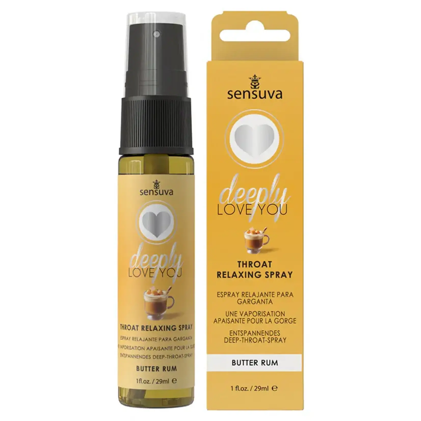 SENSUVA SENSUVA DEEPLY LOVE YOU THROAT RELAXER 1OZ/29ML IN BUTTER RUM
