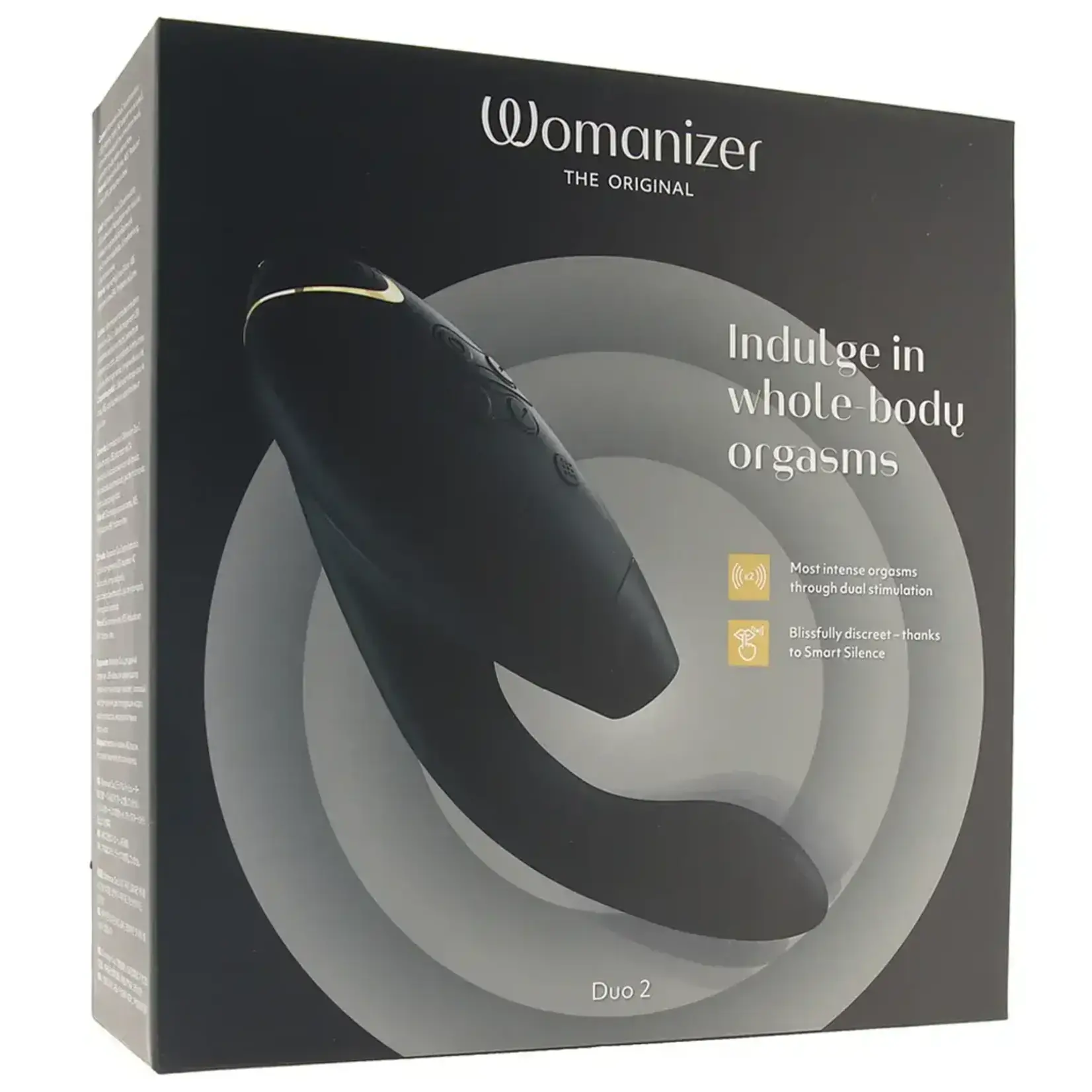 WOMANIZER WOMANIZER DUO 2 CLITORAL & G-SPOT STIMULATOR IN BLACK