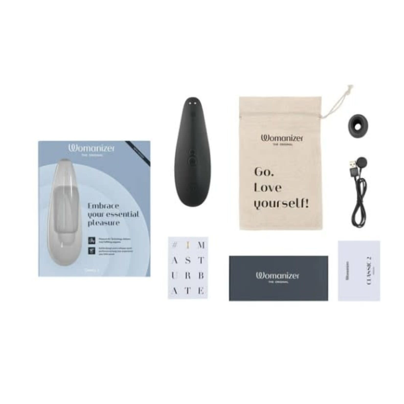 WOMANIZER WOMANIZER CLASSIC 2 PLEASURE AIR STIMULATOR IN BLACK