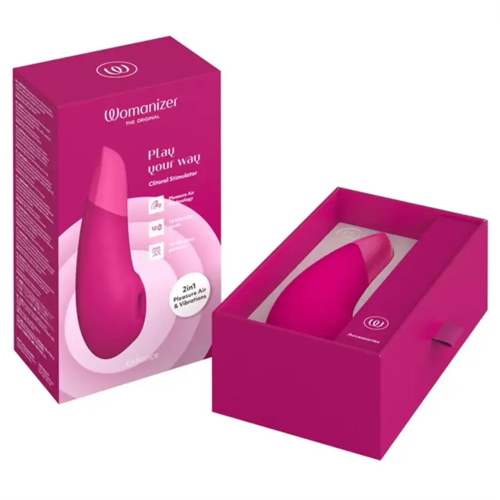 WOMANIZER WOMANIZER ENHANCE PLEASURE AIR VIBE IN PINK
