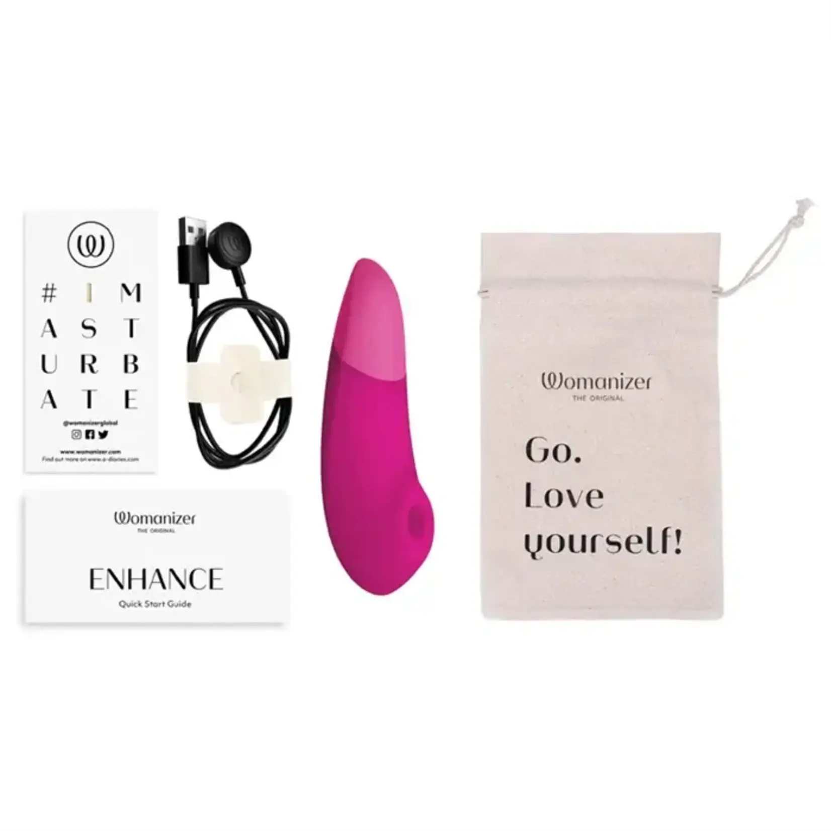 WOMANIZER WOMANIZER ENHANCE PLEASURE AIR VIBE IN PINK