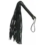 PUNISHMENT BLACK WHIP WITH BLACK HANDLE