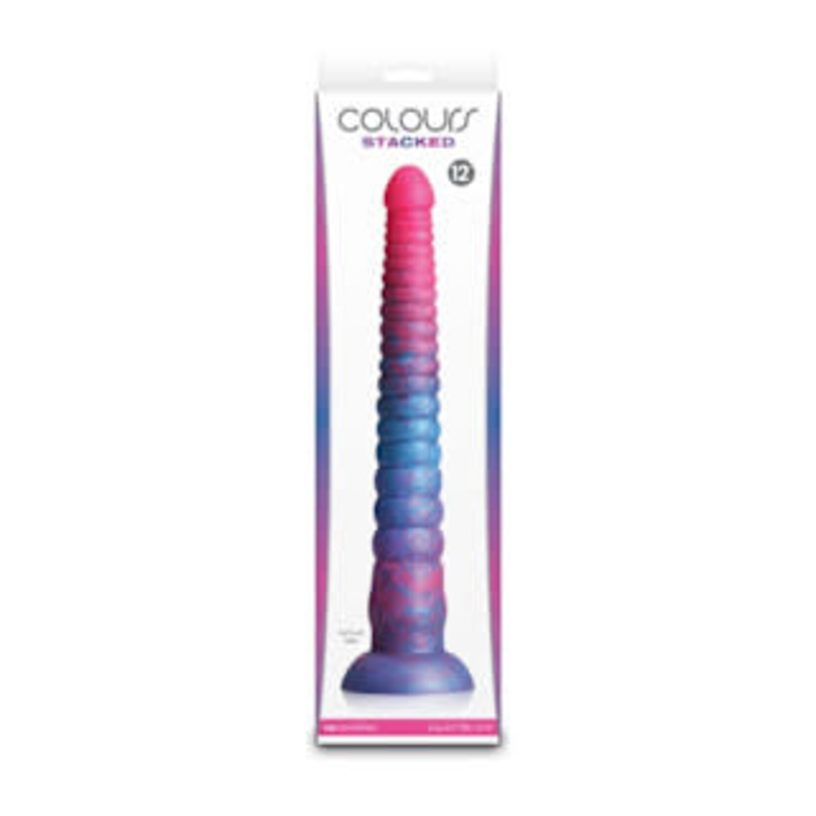 NS NOVELTIES NS - COLOURS - STACKED - 12" DILDO - PINK/BLUE