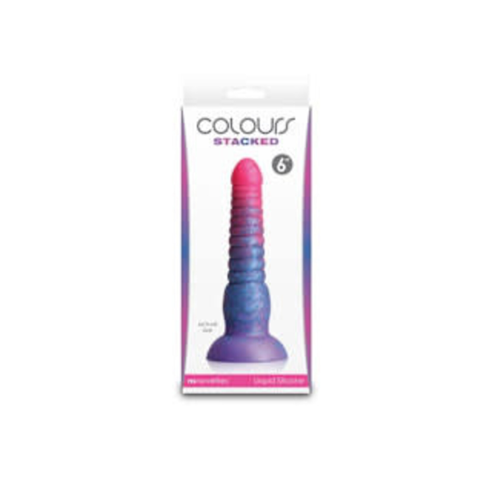 NS NOVELTIES NS - COLOURS - STACKED - 6" DILDO - PINK/BLUE