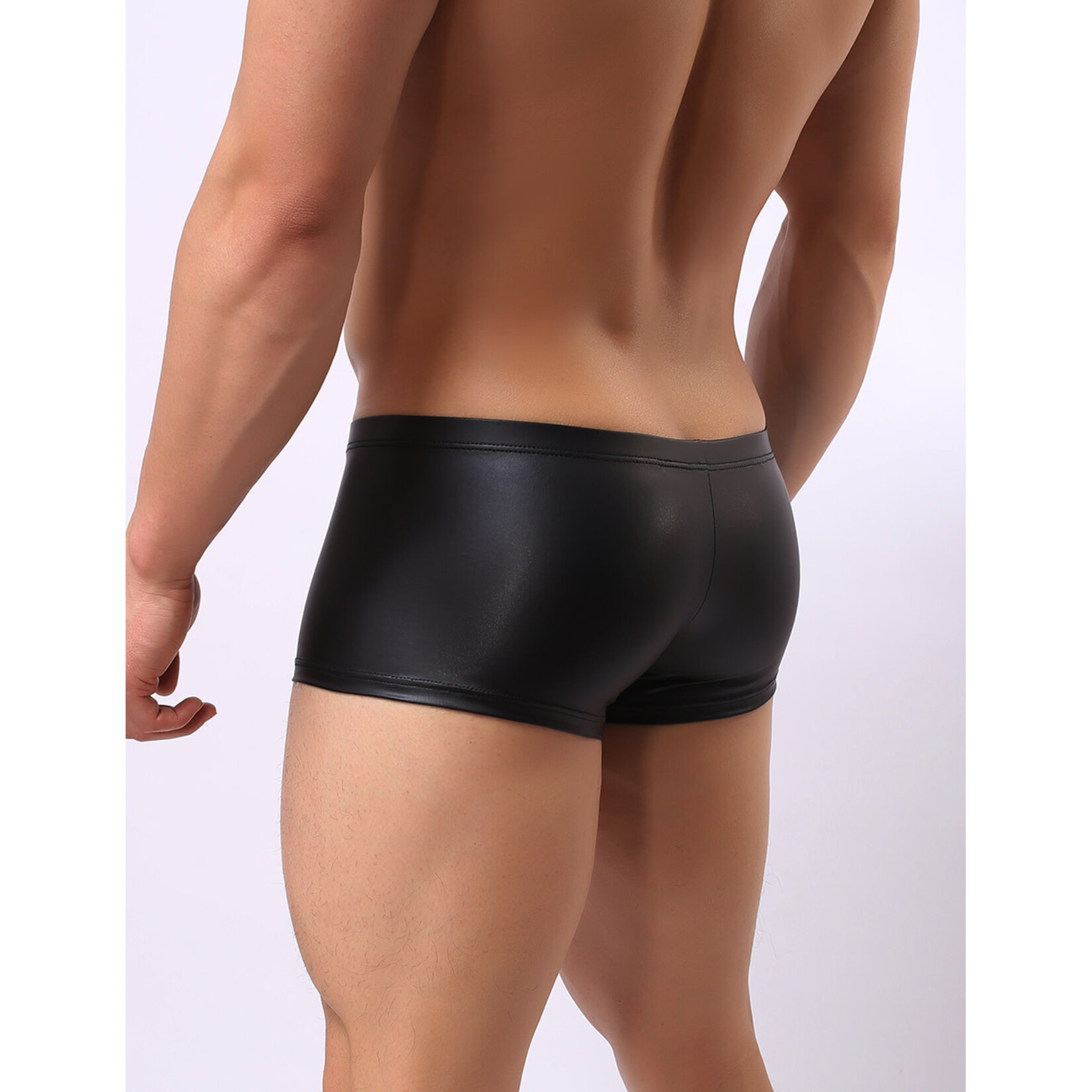 OH YEAH! -  BLACK LEATHER SEXY PANTY FOR MAN SMALL BLACK
