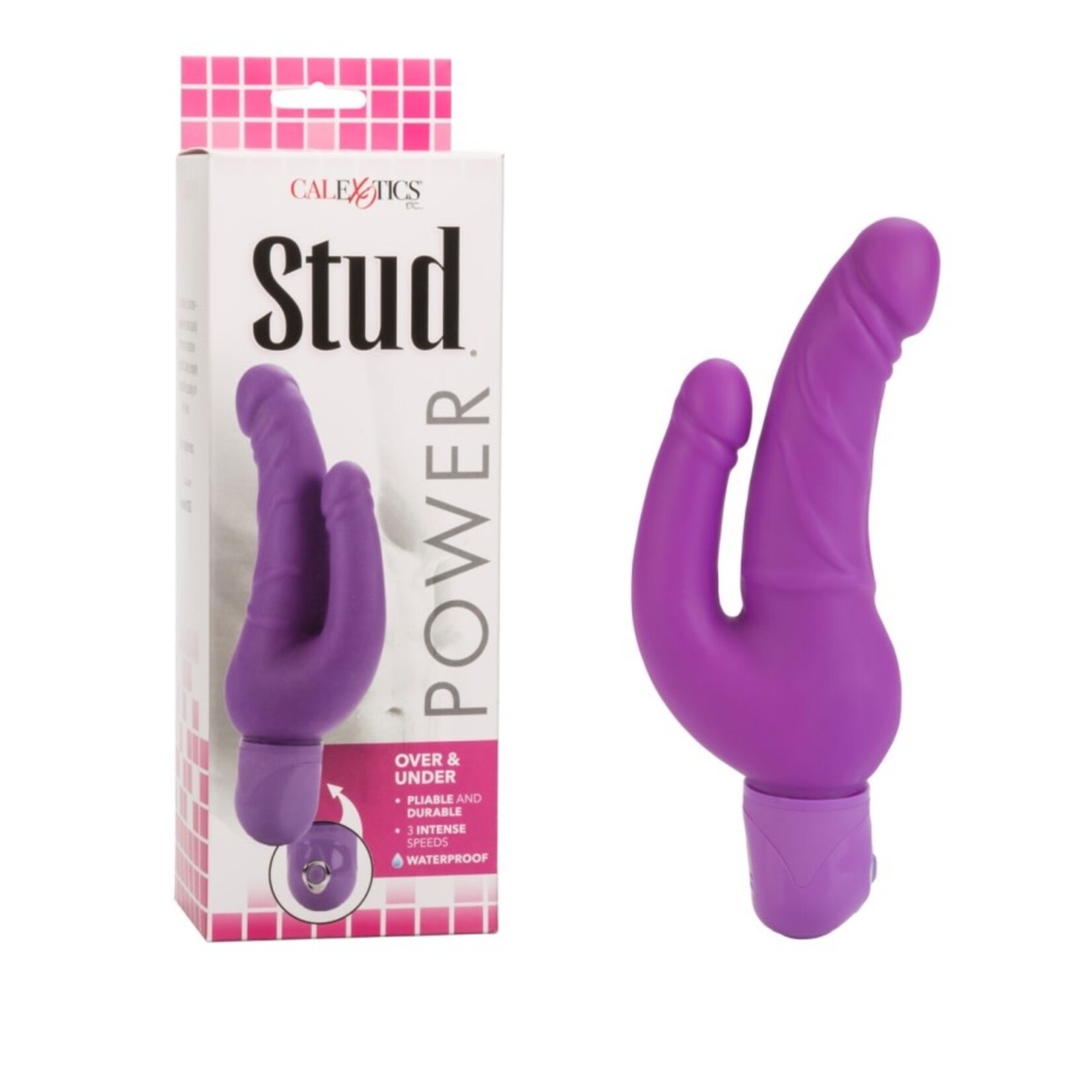 CALEXOTICS WATERPROOF POWER STUD OVER & UNDER - PURPLE