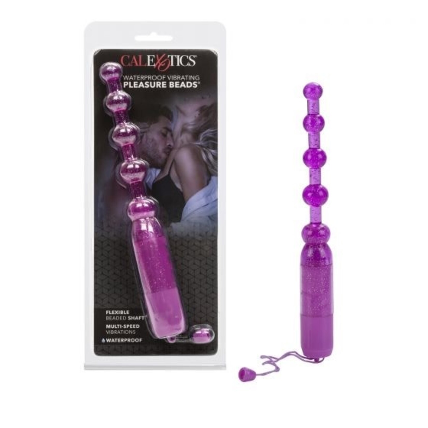 CALEXOTICS WATERPROOF VIBRATING PLEASURE BEADS - PURPLE