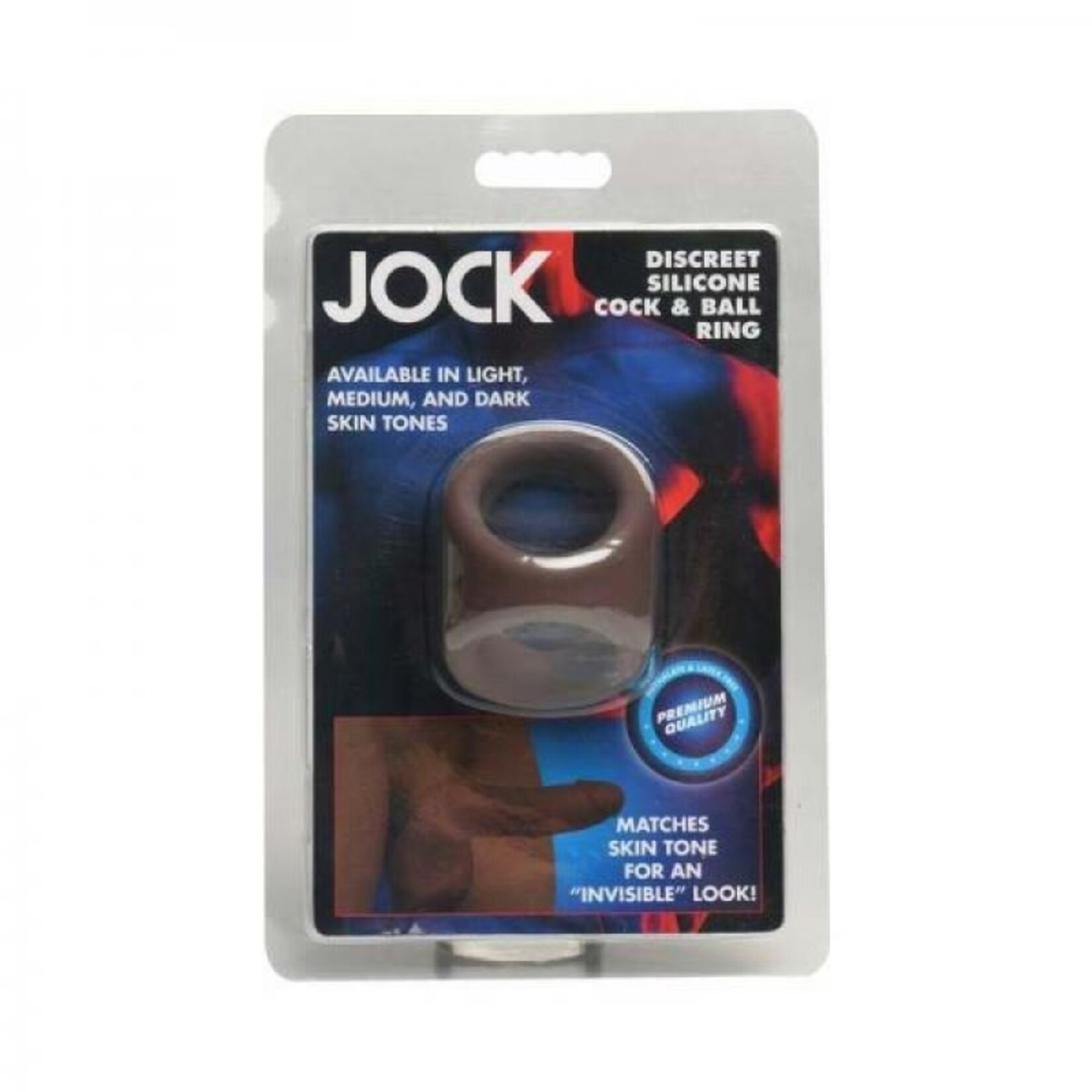 JOCK DISCREET SILICONE COCK & BALL RING IN DARK