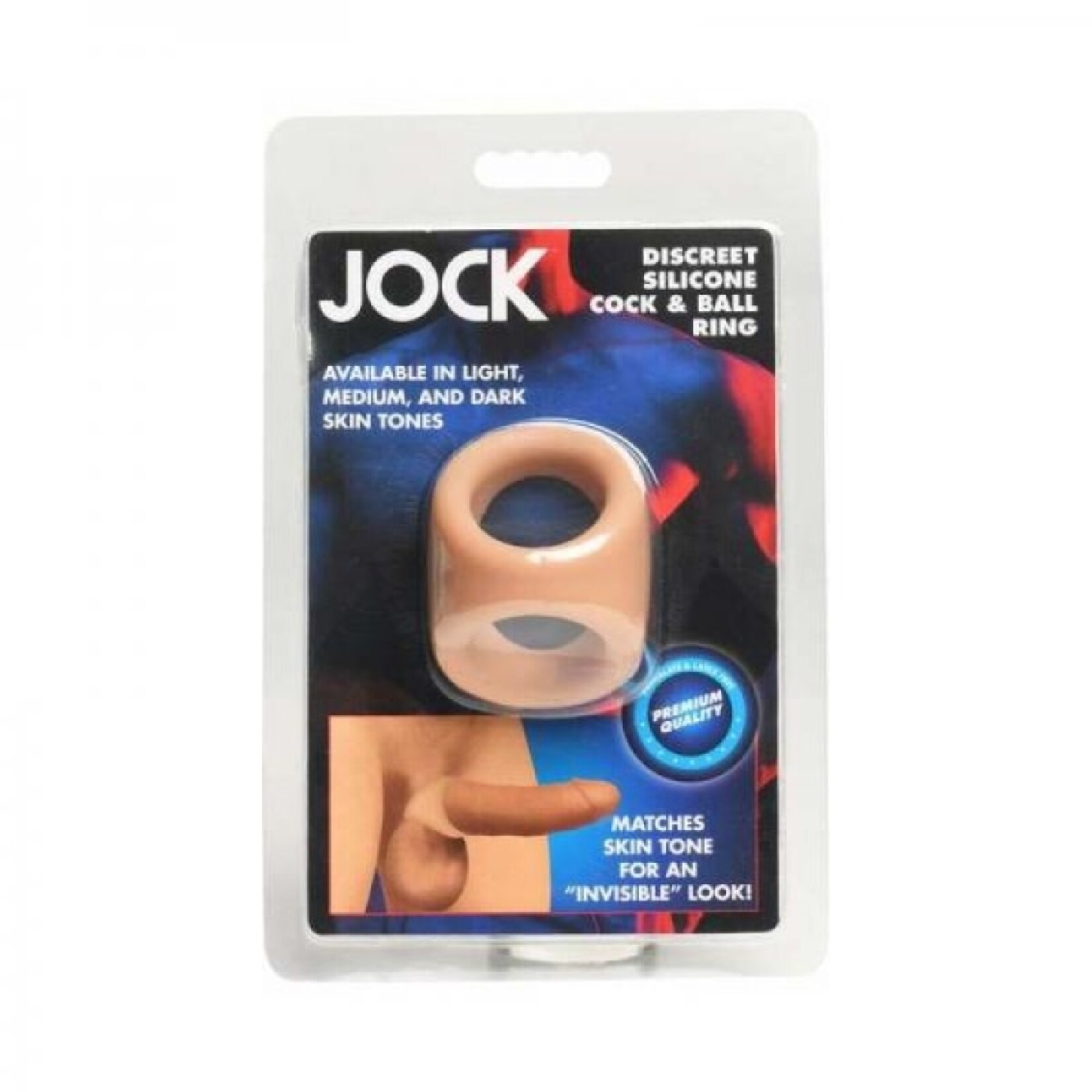 JOCK DISCREET SILICONE COCK & BALL RING IN LIGHT