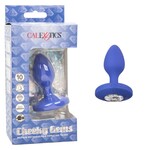 CHEEKY GEMS MEDIUM RECHARGEABLE VIBRATING PROBE - BLUE