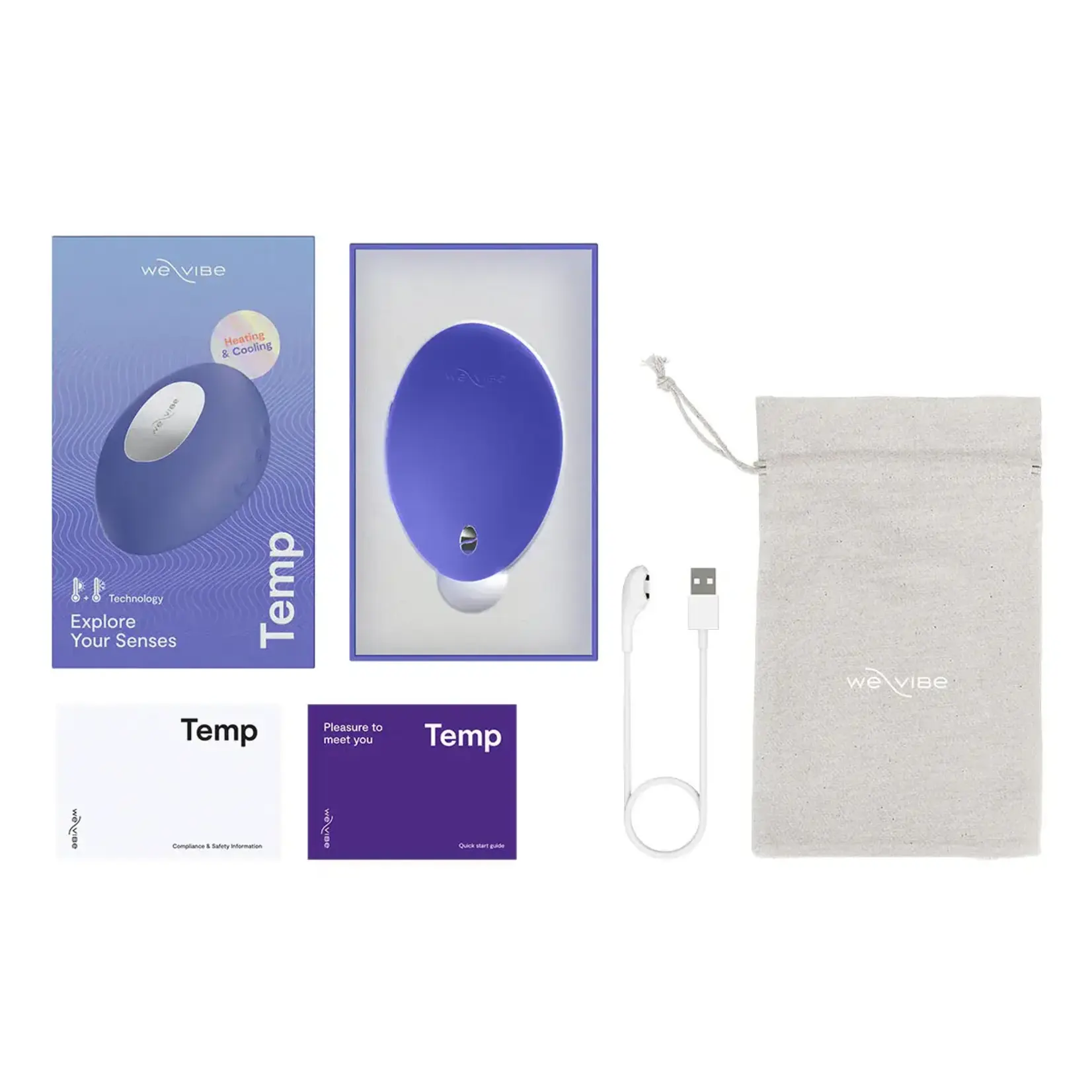 WE-VIBE WE-VIBE TEMP HEATING & COOLING MASSAGER - LAVENDER BLUE