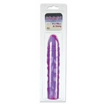 CALEXOTICS REFLECTIVE GEL 7.5 INCH JR. DILDO IN PURPLE
