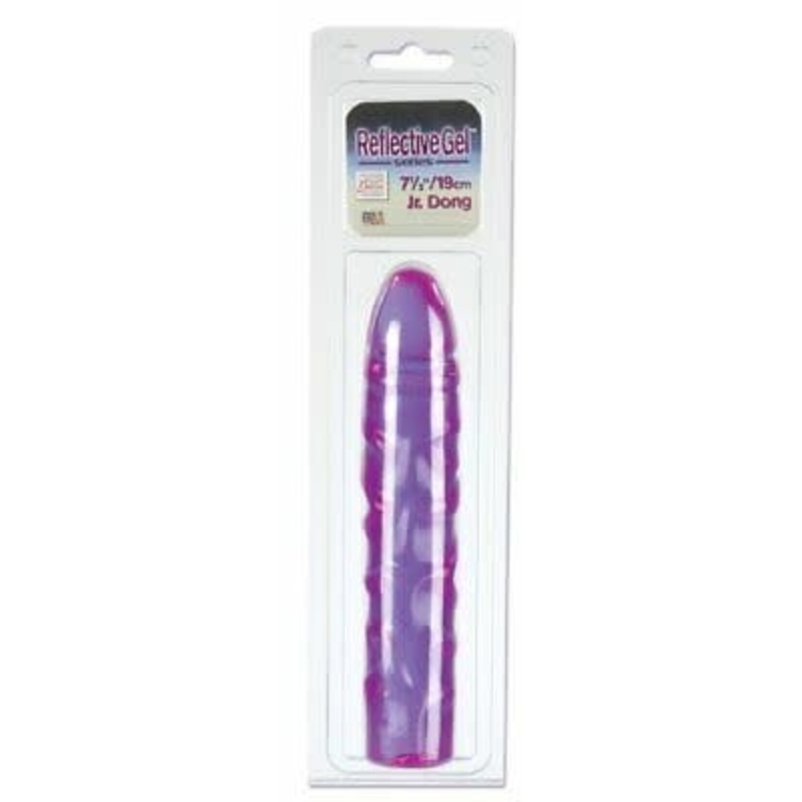 CALEXOTICS REFLECTIVE GEL 7.5 INCH JR. DILDO IN PURPLE