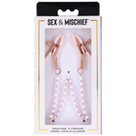 SPORTSHEETS S&M PEACHES 'N CREAME PEARL NIPPLE CLAMPS