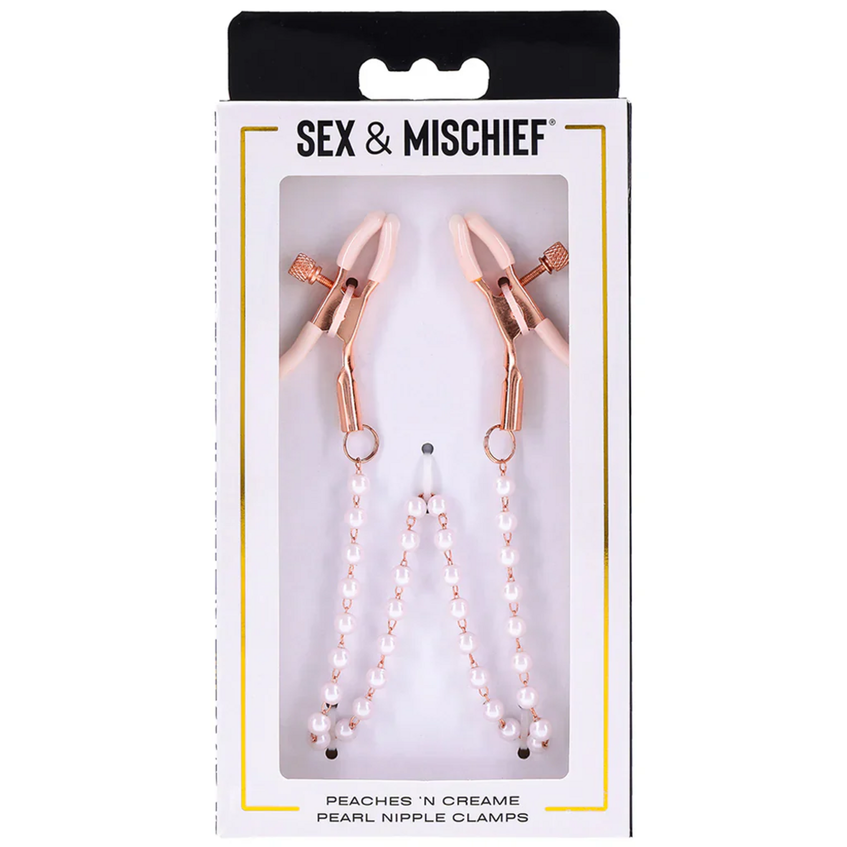 S&M PEACHES 'N CREAME PEARL NIPPLE CLAMPS
