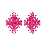 FANTASY LINGERIE FANTASY LINGERIE GLOW-IN-THE-DARK CRYSTAL PASTIES NEON PINK O/S