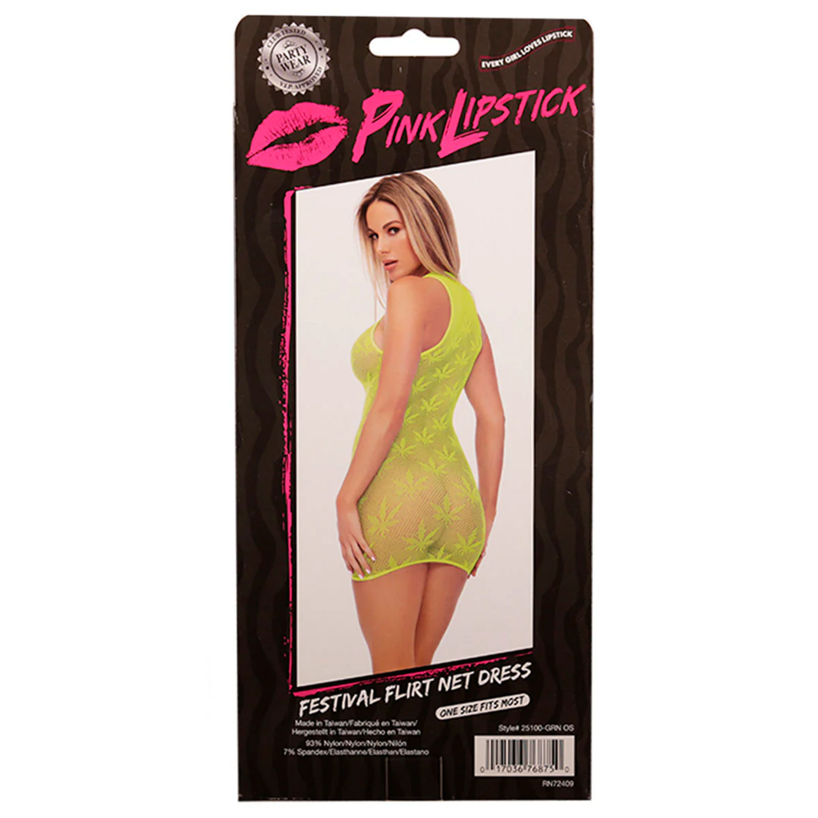 PINK LIPSTICK PINK LIPSTICK FESTIVAL FLIRT NET DRESS - GREEN - ONE SIZE