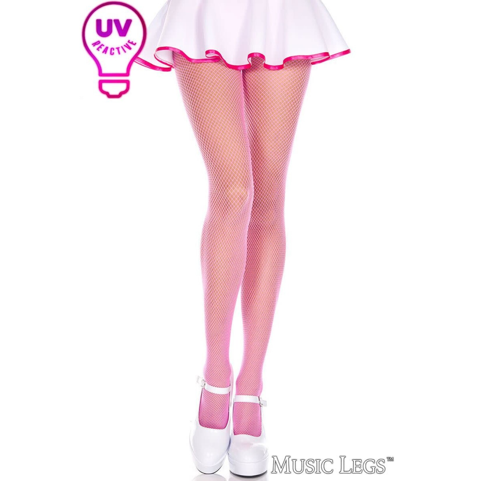 MUSIC LEGS MUSIC LEGS FISHNET PANTYHOSE BABY PINK O/S
