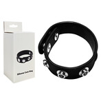 PASSION PLACE BLACK ADJUSTABLE SILICONE COCK RING STRAP