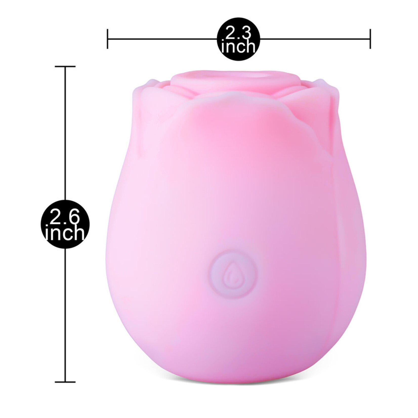 PASSION PLACE GLOW-IN-THE-DARK 10-FUNCTION PINK SILICONE RECHARGEABLE CLITORAL SUCKING ROSE SEX TOY