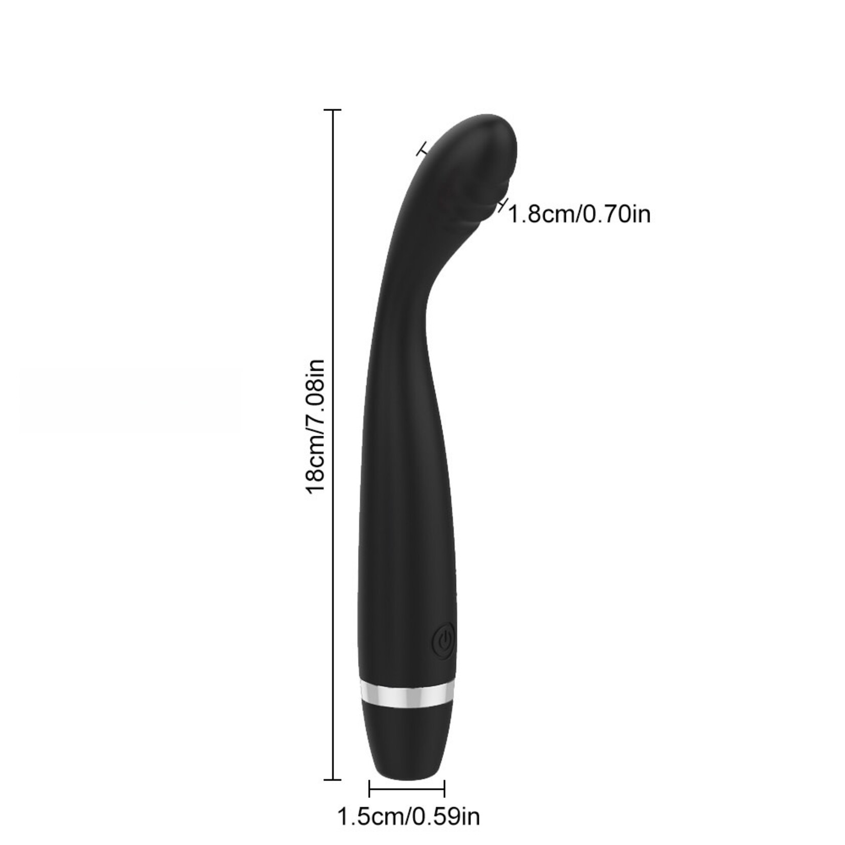 PASSION PLACE 10-MODE BLACK PLUG-IN RECHARGEABLE WATERPROOF SILICONE G-SPOT VIBRATOR