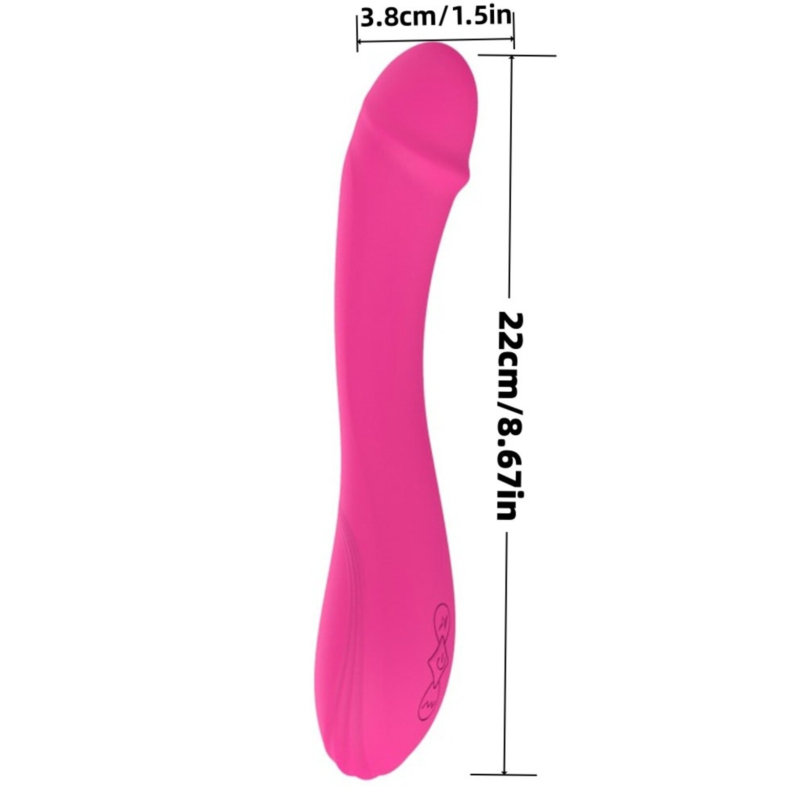 PASSION PLACE 8.67'' 10-MODE MAGENTA RECHARGEABLE WATERPROOF SILICONE VIBRATOR