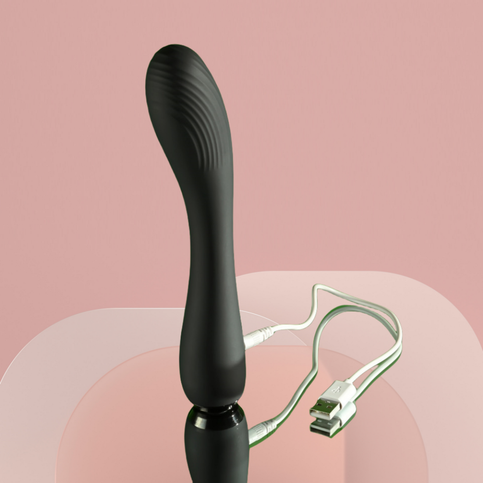 PASSION PLACE 7.88'' 10-MODE BLACK RECHARGEABLE WATERPROOF SILICONE VIBRATOR