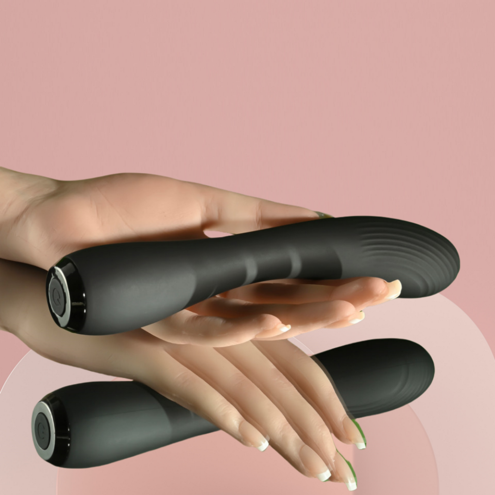 PASSION PLACE 7.88'' 10-MODE BLACK RECHARGEABLE WATERPROOF SILICONE VIBRATOR