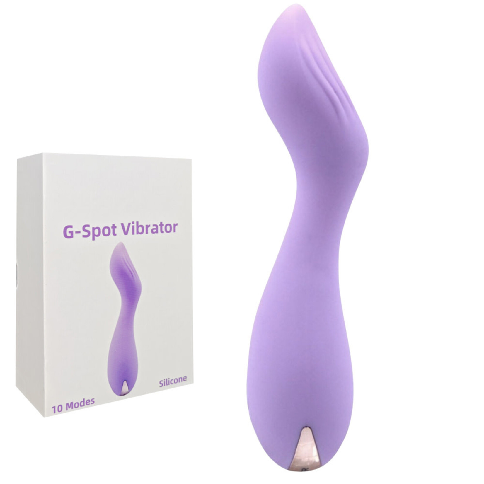 PASSION PLACE 4.65'' 10-MODE PURPLE RECHARGEABLE WATERPROOF SILICONE G-SPOT VIBRATOR