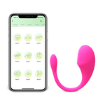 PINK VIBRATING EGG WITH 9-SPEED APP-CONTROLLED, MEDICAL GRADE SILICONE, WATERPROOF, PLUG-IN RECHARGEABLE