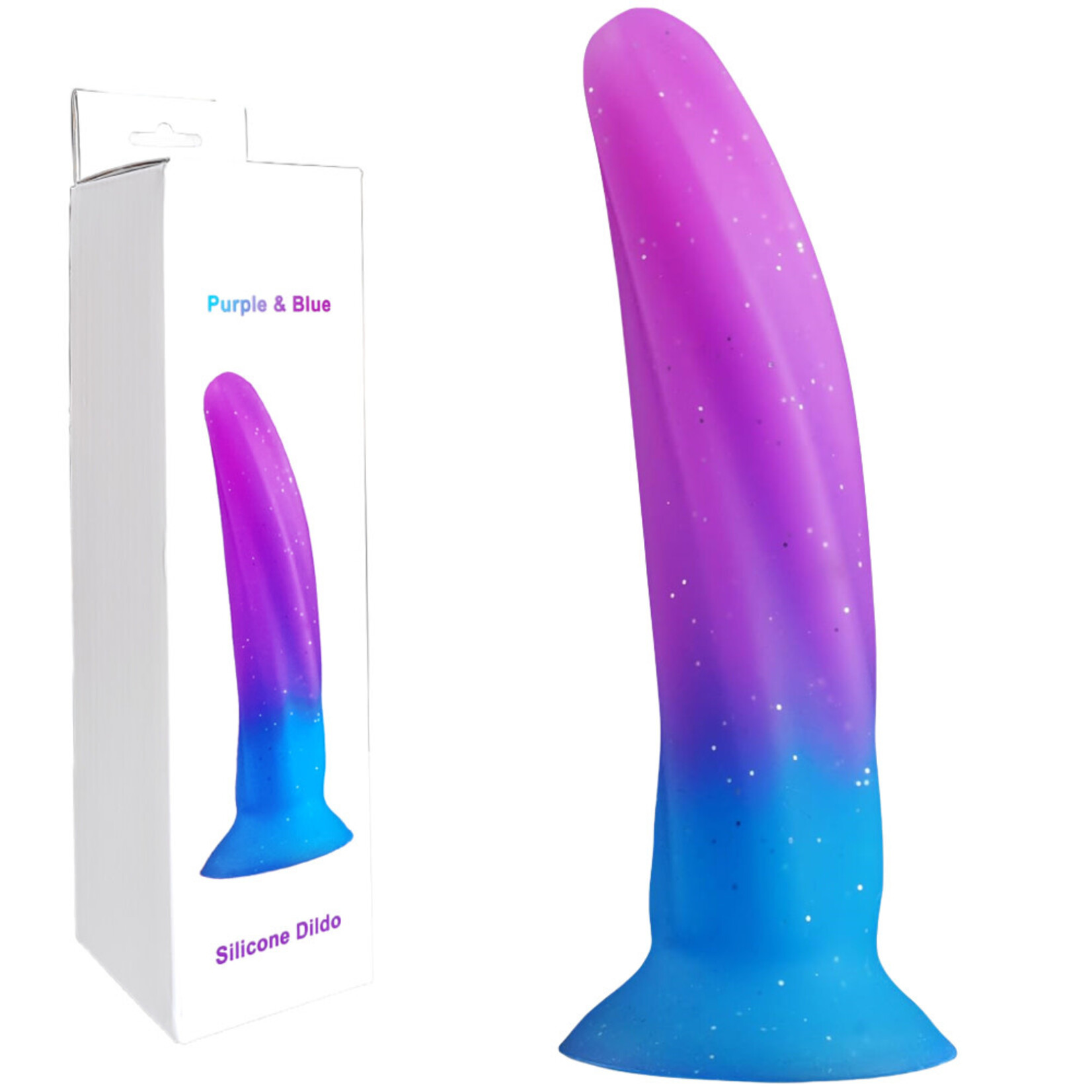 PASSION PLACE  6.30'' PURPLE + BLUE GRADIENT SILICONE DILDO