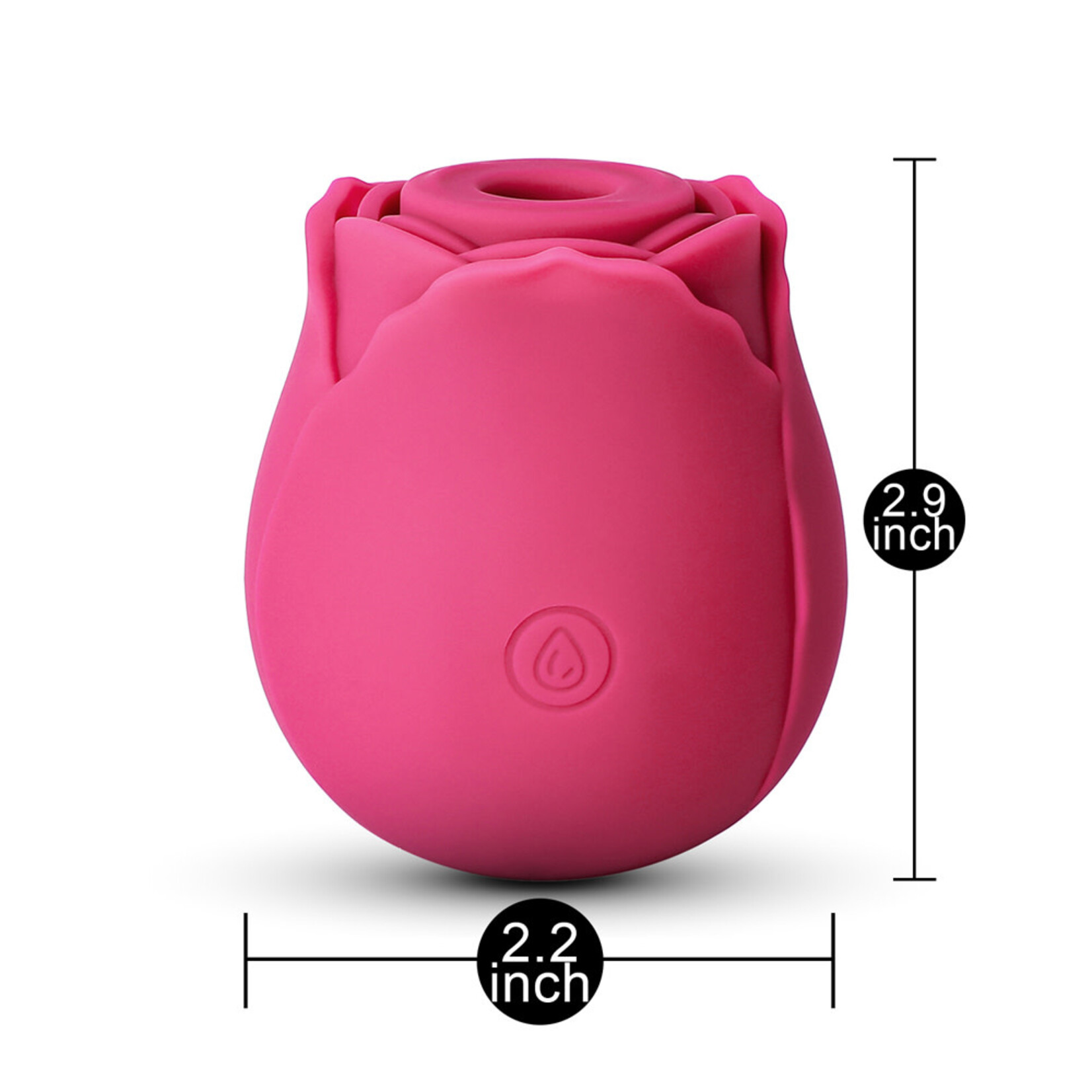 PASSION PLACE 10-FUNCTION RED SILICONE CLITORAL ROSE MASSAGER WITH INTENSE SUCTION