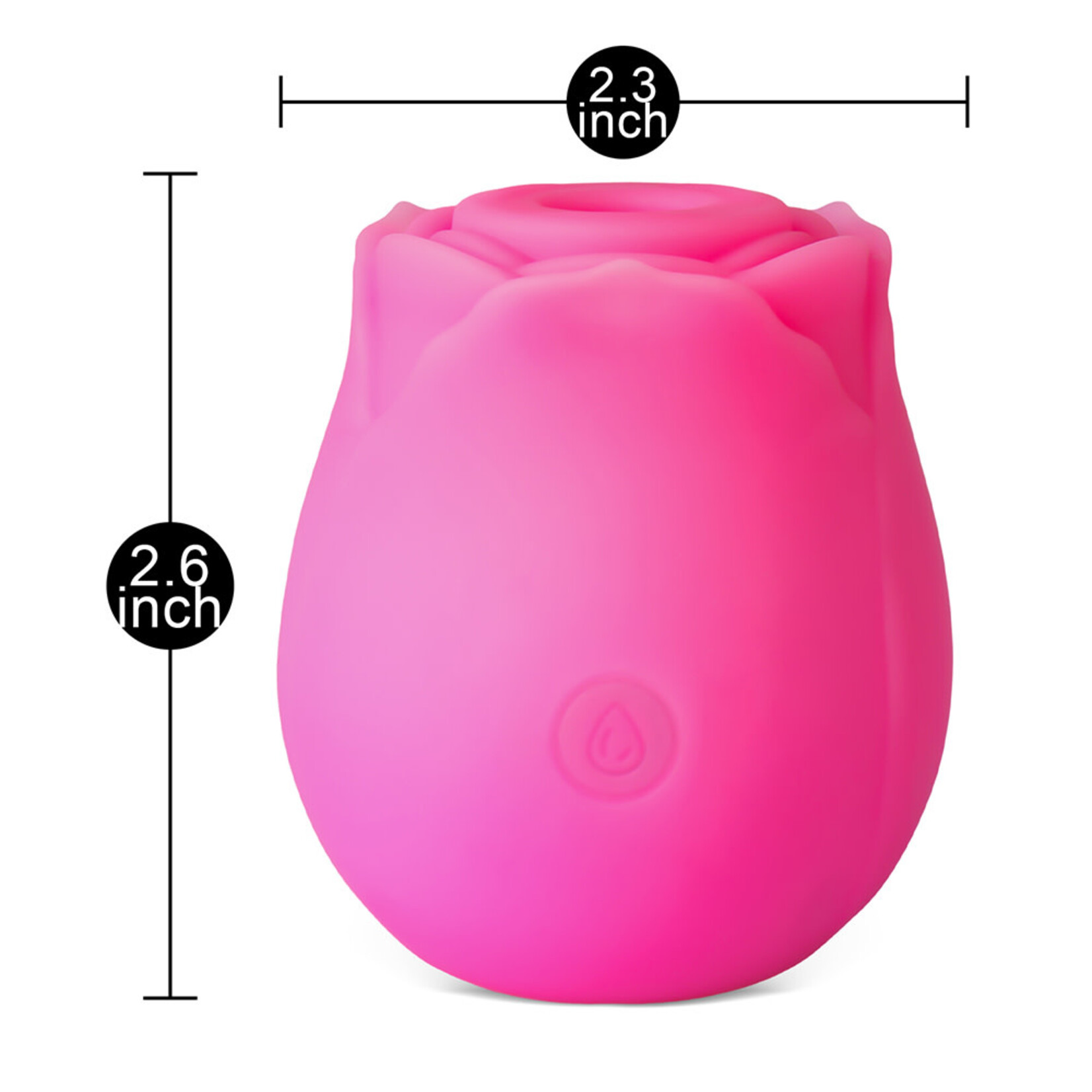 PASSION PLACE GLOW-IN-THE-DARK 10-FUNCTION MAGENTA SILICONE RECHARGEABLE CLITORAL SUCKING ROSE
