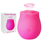 PASSION PLACE GLOW-IN-THE-DARK 10-FUNCTION MAGENTA SILICONE RECHARGEABLE CLITORAL SUCKING ROSE